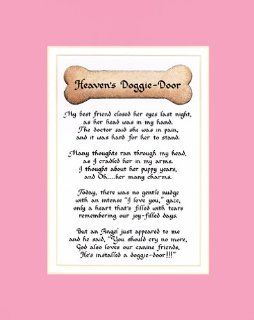 Heaven's Doggie Door Female Dog Memorial Wall Decor Poem Pet Saying Bereavement Sign   Decorative Plaques