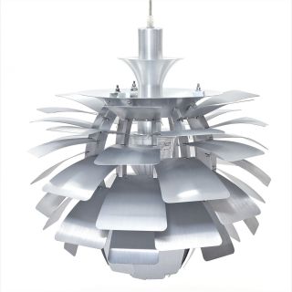 Artichoke Style Modern Silver 28 inch Chandelier Lamp
