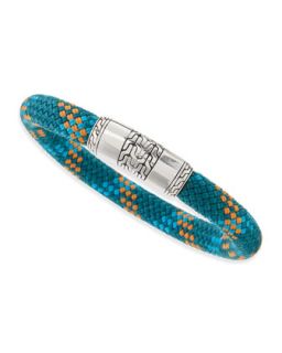 Mens Classic Chain Multicolor Cord Bracelet, Teal   John Hardy   Teal
