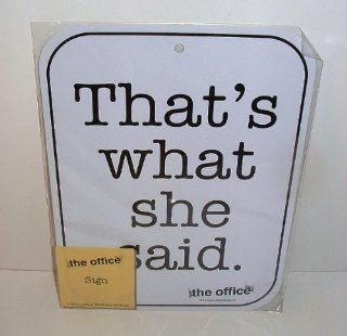 The Office Dunder Mifflin SIGN   THAT'S WHAT SHE SAID  Office Desk Flags 