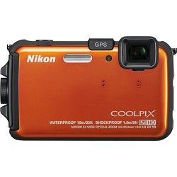 Nikon COOLPIX AW100 16MP Waterproof Shockproof Freezeproof Orange Digital Camera