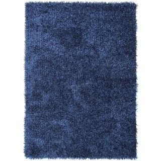 Ombre Blue Solid Shag Rug (36 X 56)