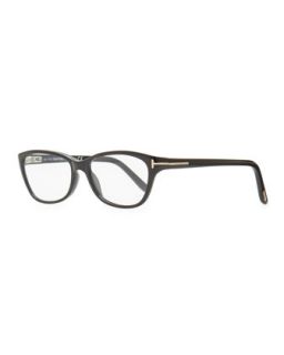 Small Square Fashion Glasses, Black   Tom Ford   Black