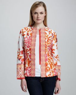 Womens Mixed Print Jacquard Jacket   Indikka   Sorbet sun(multi) (LARGE/12 14)
