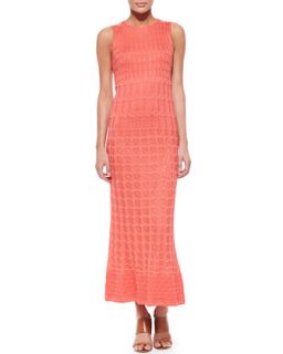 Womens Sleeveless Knit Maxi Dress   M. Missoni   Orange (44)