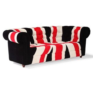 Red, White And Black Union Jack Sofa
