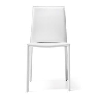 Pianca USA Kelly 12 Low Back Side Chair 01194/Brown / 01194/White Color White