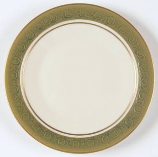 Franciscan Antique Green Bread & Butter Plate, Fine China Dinnerware   Green Emb