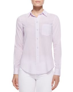 Womens Lawn Lightweight Cotton Blouse   Theory   Lilac (LARGE)