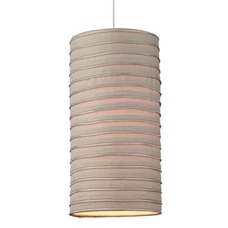 Zip 1 light Pendant With Brown Fabric Shade