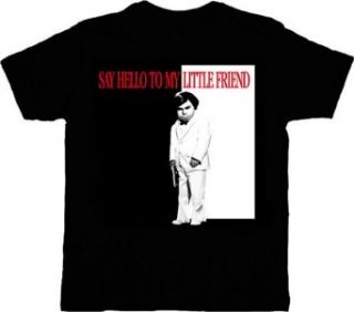 Herve Villechaize Say Hello To My Little Friend Black Tee T Shirt at  Men�s Clothing store