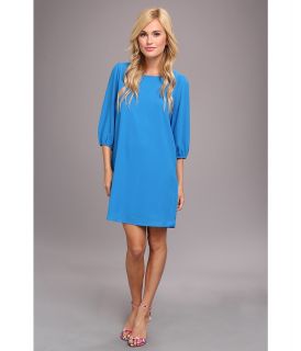 Brigitte Bailey Angie 3/4 Sleeve Shift Dress Womens Dress (Blue)