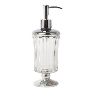 Star by Julien Macdonald Silver faceted sided glass soap dispenser