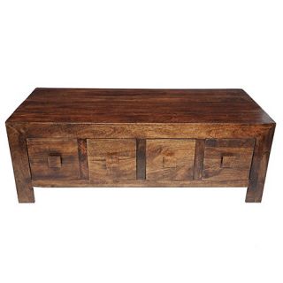 Mango wood eight drawer coffee table