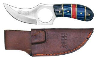 6" Deer Creek Skinner Knife ASSORTED COLORS SENT AT RANDOM (GREEN BLACK OR BLUE BLACK)  Hunting Fixed Blade Knives  Sports & Outdoors