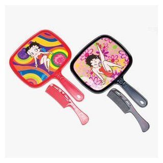 BETTY BOOP HAND MIRROR AND COMB SET   ASSORTED DESIGNS AND COLORS SENT AT RANDOM  Size 8" mirror 6 �" comb Toys & Games