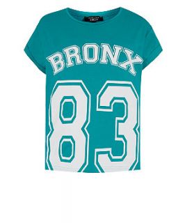 Teens Turquoise Bronx 83 Baseball T Shirt