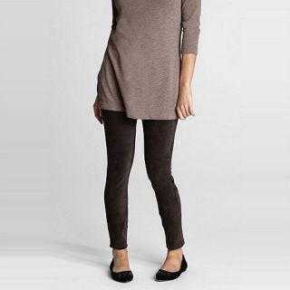 Lands End Brown womens stretch knit leggings