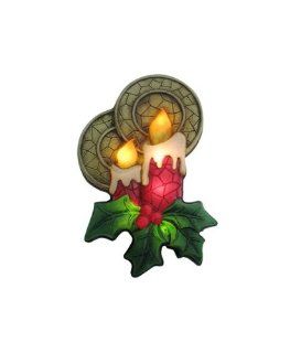 18.5" Warm White LED Lighted Candle Christmas Window Silhouette Decor with Timer   Christmas Decorations For Window