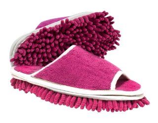 Slipper Genie Microfiber Cleaning Slippers, Pink   As Seen On Tv