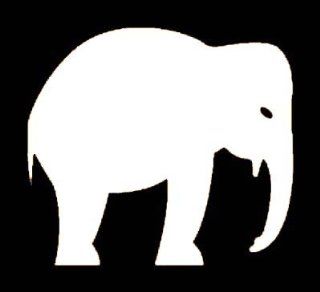 ELEPHANT SILHOUETTE Vinyl Sticker/Decal (Wild,Animals,circus) 
