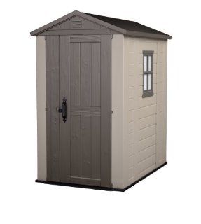 KETER Factor Resin Shed, 4 by 6 feet  Storage Sheds  Patio, Lawn & Garden