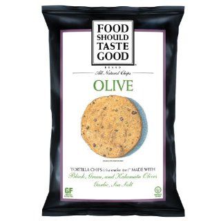 Food Should Taste Good Olive Tortilla Chips, 5.5 oz (Pack of 6)  Grocery & Gourmet Food