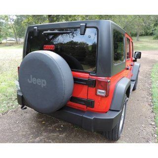 Jeep Wrangler Black Denim W/ Logo Spare Tire Cover 32 33 Inch Mopar OEM Automotive