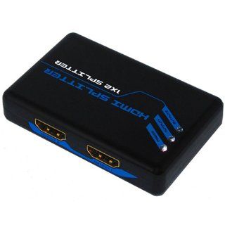 2 Port 1 in, 2 out HDMI Certified Amplified Splitter with Power Electronics