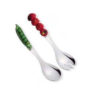 Pea with Tomato Salad Server Set of 2 Salad Tongs Kitchen & Dining