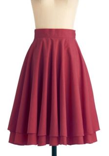 Effortless is More Skirt in Burgundy  Mod Retro Vintage Skirts