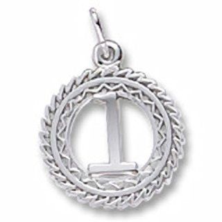 Number 1 Charm In 14k White Gold, Charms for Bracelets and Necklaces Charms Jewelry