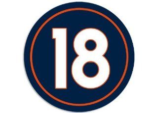 Round Number 18 (#18) Peyton Manning Broncos Colors Sticker 