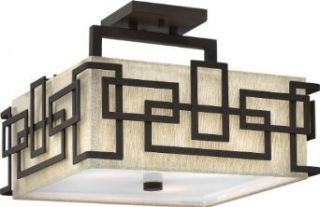 Hinkley Lighting 3161OZ 3 Light Indoor Semi Flush Ceiling Fixture from the Lanza Collection, Oil Rubbed Bronze   Close To Ceiling Light Fixtures  