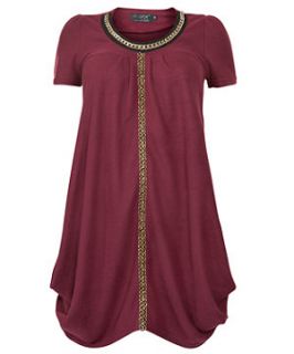 Pussycat Dark Red Chain Detail Tunic