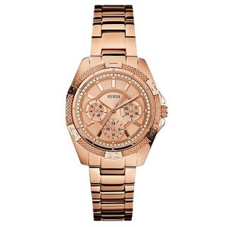 Guess Ladies rose coloured multi function watch