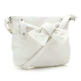 The Collection White knot front cross body bag