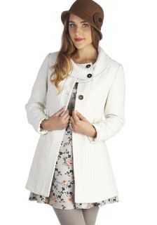 Tulle Clothing Extra Whip Coat in Cloud  Mod Retro Vintage Coats