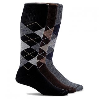 Sockwell Circulator 3 pk  Men's   Black/Espresso/Charcoal Argyle