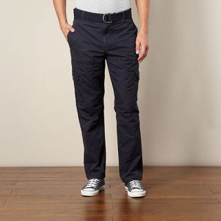Mantaray Big and tall navy panelled cargo trousers