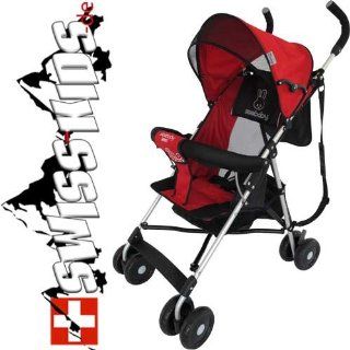 Swiss Kids Kinderwagen Buggy Shopper Shopperwagen Liegebuggy Joggerwagen Babywagen Rot Baby