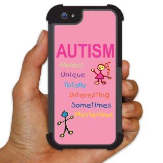 Autism Awareness   iPhone 5 BruteBoxTM Case   Always Unique Totally Interesting Sometimes Mysterious   2 Part Rubber and Plastic Protective Case Cell Phones & Accessories