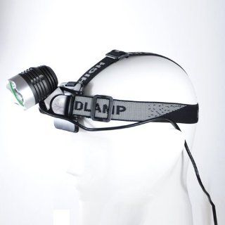 T6 Cree LED Fahrradlampe mit Kopfband und Li Ion Akku Sport & Freizeit