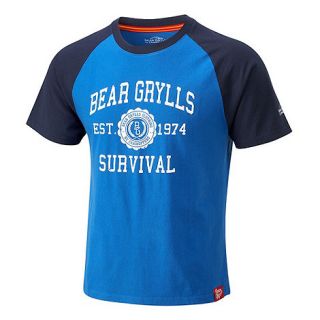 Bear Grylls Extreme Blue/Navy Bear Survivor 1974 T Shirt