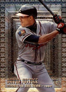 1995 Topps   David Justice   Atlanta Braves   Card # 101 Sports & Outdoors