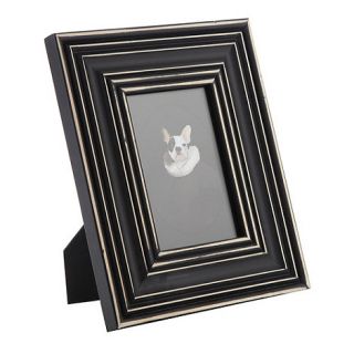 Abigail Ahern/EDITION Designer black wooden ridged 4x6 inch photo frame