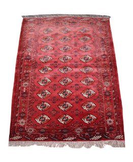 Klassischer handgeknpfter Orient Teppich Seiden Buchara alt aus Iran 154 x 118 cm Küche & Haushalt