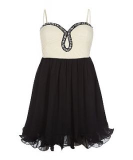 Inspire Black 2 in 1 Embellished Prom Dress