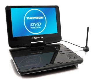 Thomson DP910 Tragbarer DVD Player (22,8 cm (9 Zoll) LC Display, DVB T Tuner, USB 2.0, SD Kartenleser) schwarz Audio & HiFi
