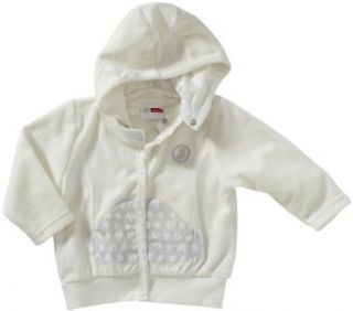 NAME IT Unisex   Baby Pulli UNNE NB VELOUR CARDIGAN WDH 112, Gr. 56, Elfenbein (BONE) Bekleidung